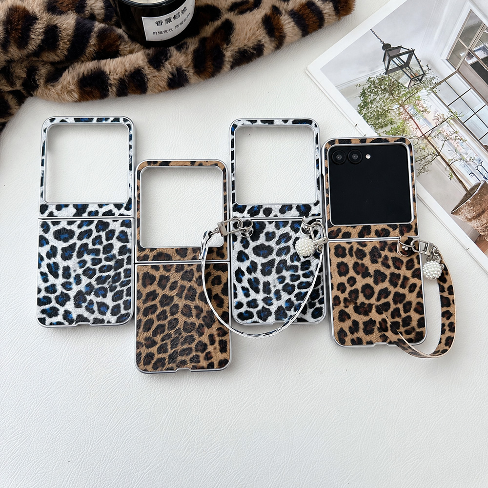 Phone Cases Men - Luipaardprint Opvouwbare Flip Telefoonhoes Voor Motorola