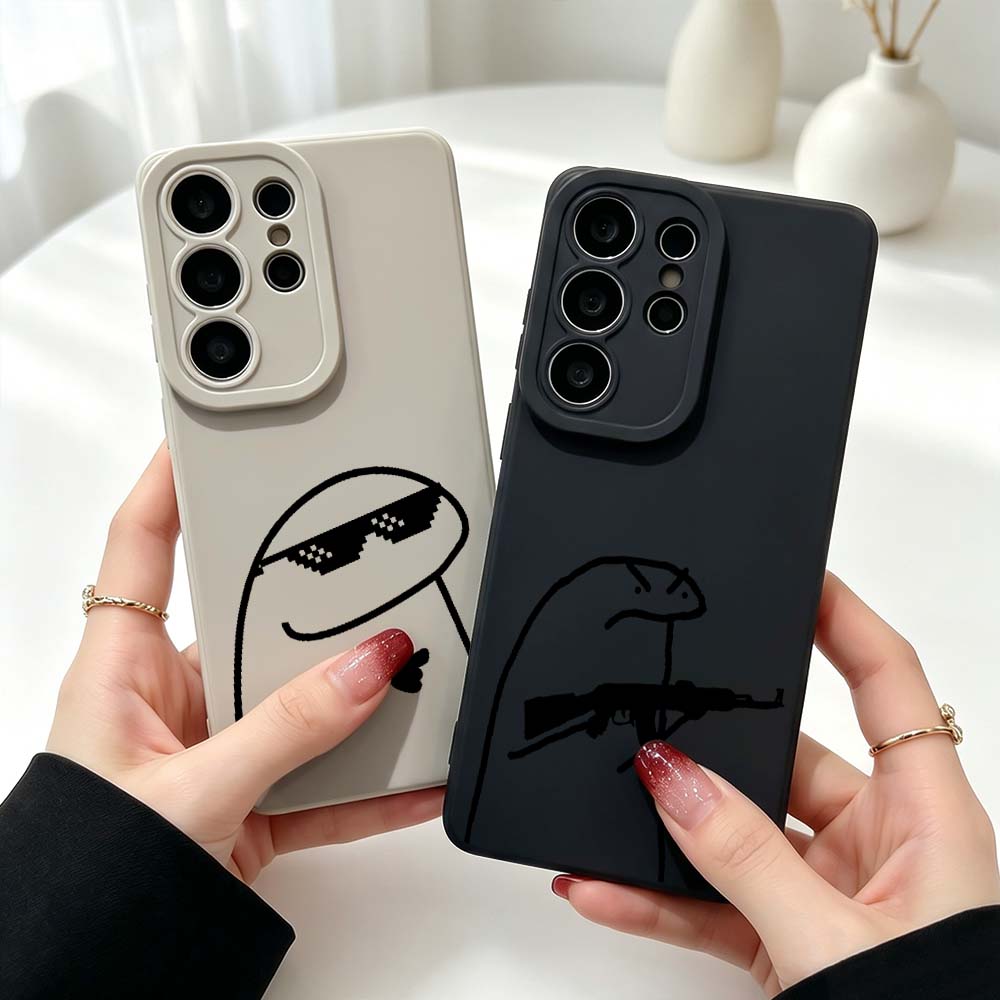 Phone Cases Men - Cartoon Line Man siliconen hoesje voor