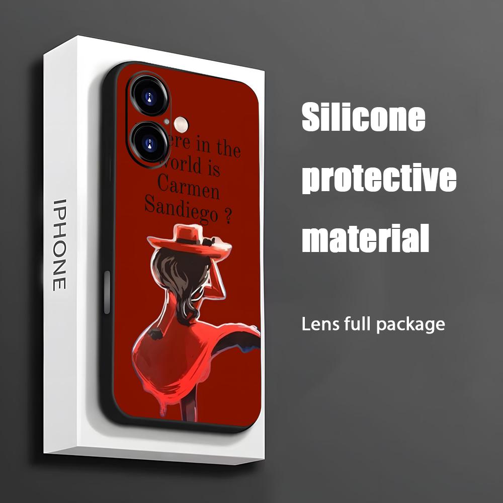 Phone Cases Iphone 16 Pro - Hot Carmen Sandiego Cartoon Telefoon Case
