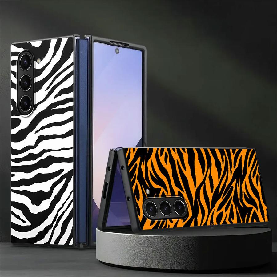 Phone Cases Z Fold 6 - Zebra Gestreepte Zonnebloem Terug Telefoon Cover