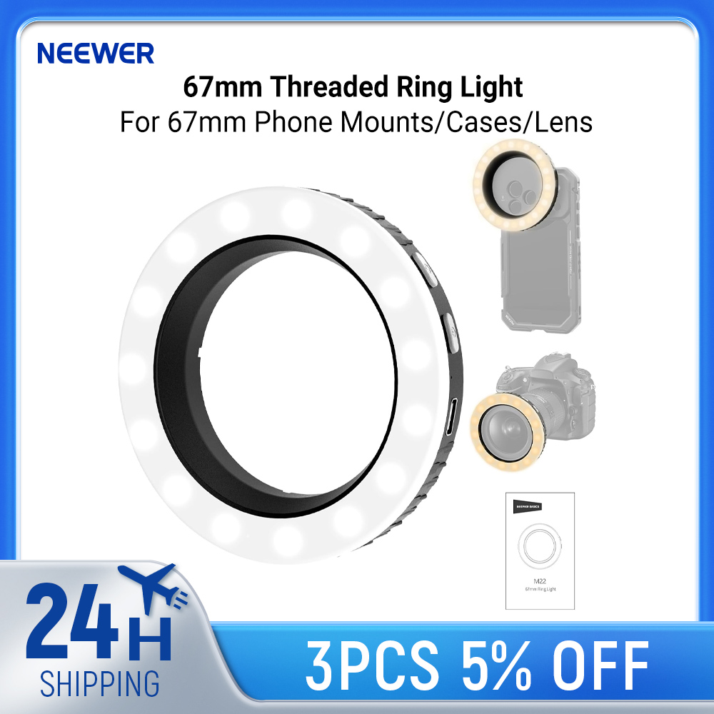Phone Cases Video - NEEWER Basics 67mm Ringlamp met schroefdraad