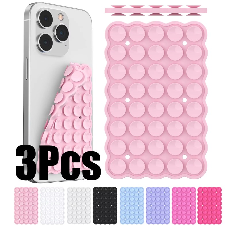 Phone Cases Video - 3 stuks siliconen zuignap telefoonhoesje houder