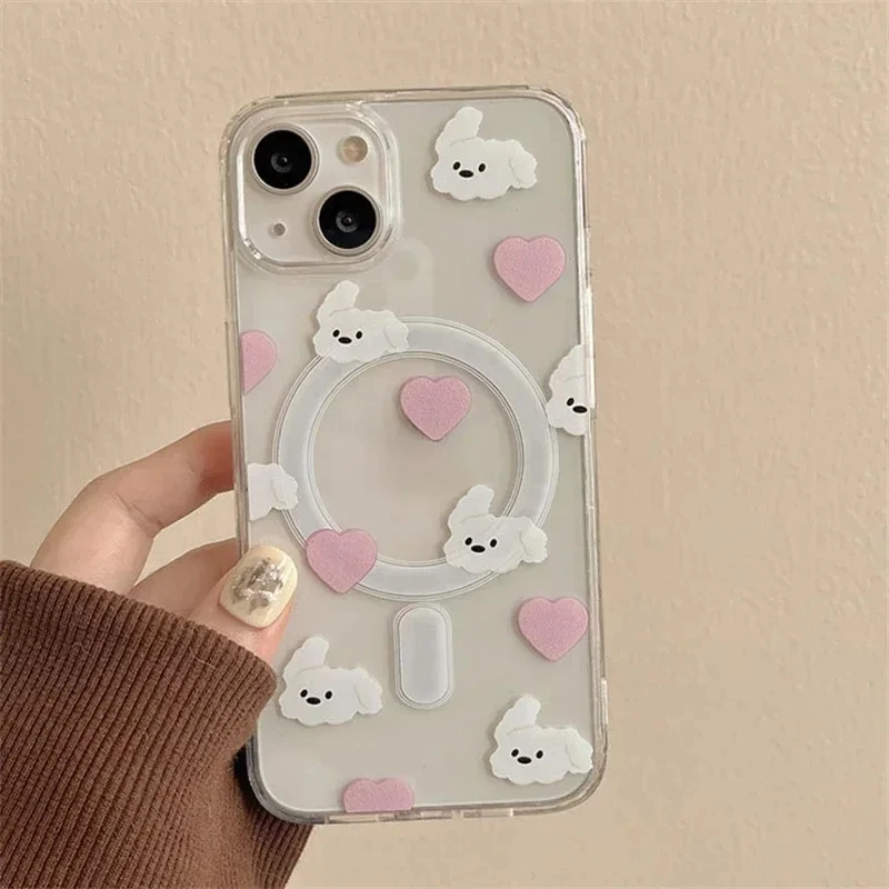 Phone Cases Kawaii - Hart Kawaii Puppy Oortjes Telefoonhoesje Voor