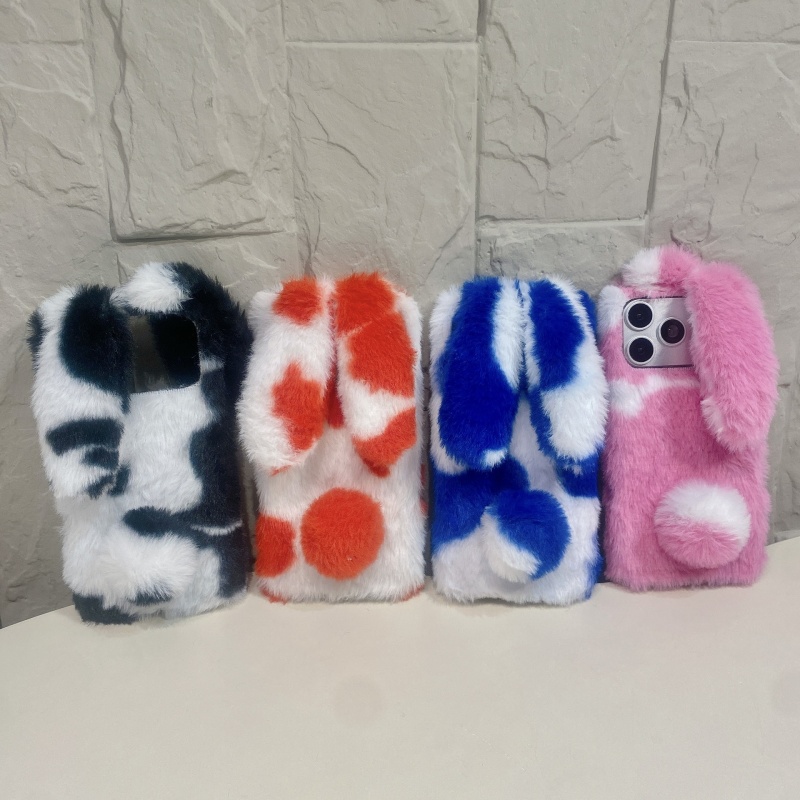 Phone Cases Iphone 16 Pro - Schattige konijnenprint pluche telefoonhoesjes voor iPhone