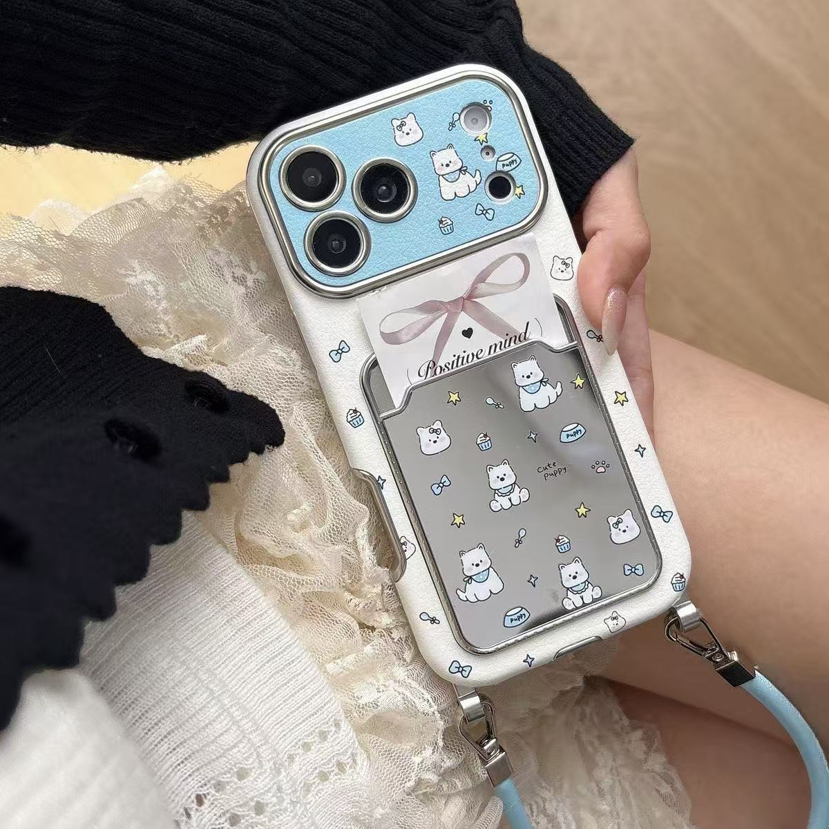 Schattige puppy spiegelkaart h - Phone Cases Kawaii recensie en prijs